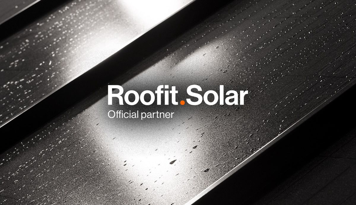 Close up of a Roofit.Solar integrated solar roof panel